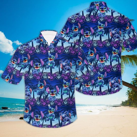 Blue Dog Hawaiian Summer Vacation Shirt, Alien Movie Hawaiian Shirt
