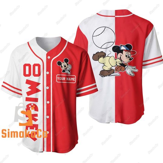 Mickey Baseball Jersey, Disney Mickey Shirt, Mickey Mouse Gift