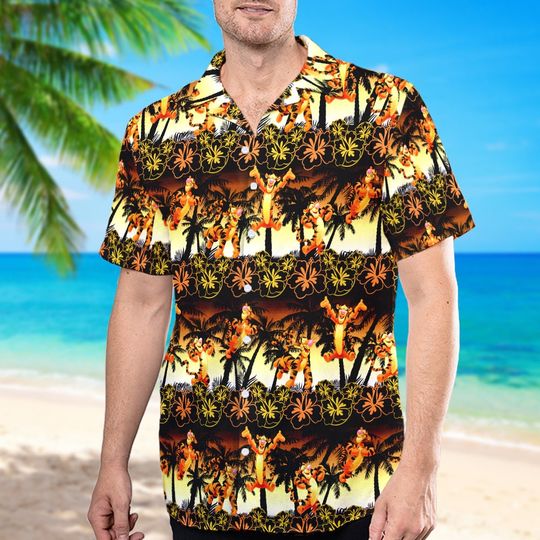 Tiger Hawaii Beach Shirt, Tiger Hawaiian Shirt