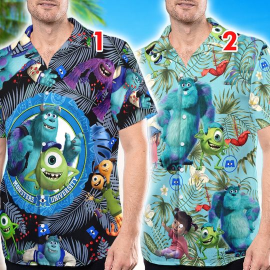 Monster World Hawaiian Shirt, One Eye Monster Inspired Hawaiian Shirt