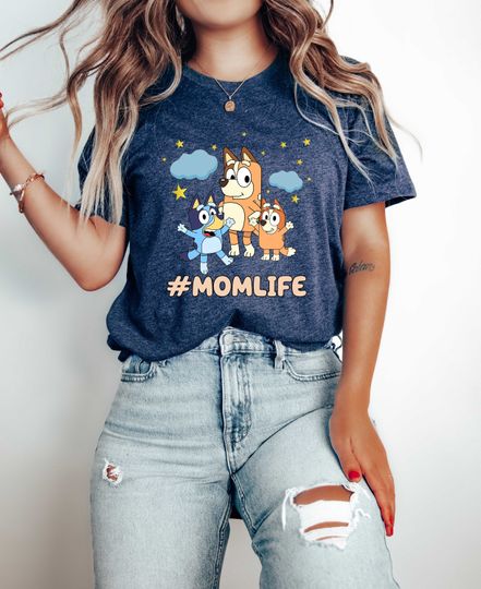 Mom Life T-shirt, BlueyDad Shirt, Chilli Shirt, Disney Mom Shirt