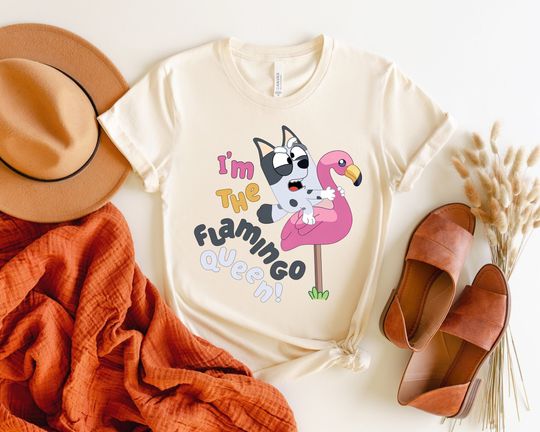 Flamingo Queen T-shirt,BlueyDad Shirt, Muffin Shirt, Disney Shirt