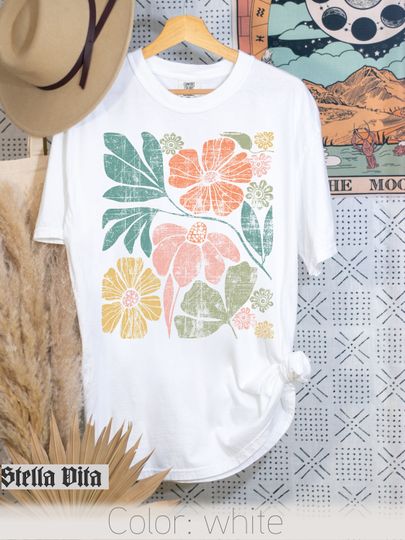 Floral T-shirt, Wildflower Tshirt, Wild Flowers Shirt