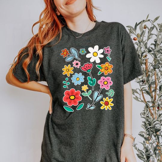 Wildflowers Shirt, Boho Flowers Shirt,  Gift for Her