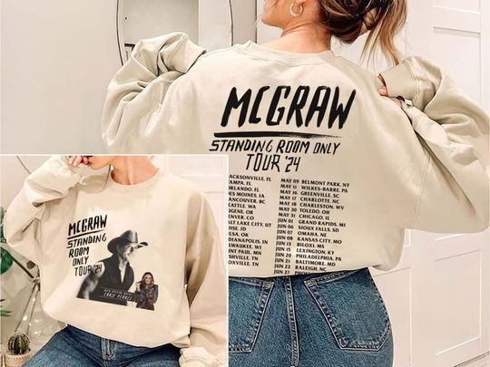 Tim McGraw 2024 Tour Standing Room Only Sweatshirt, Tim McGraw Fan Shirt