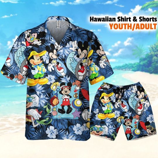 Disney Mickey Mouse Summer Vacation Hawaii Shirt, Mickey Aloha Shirt
