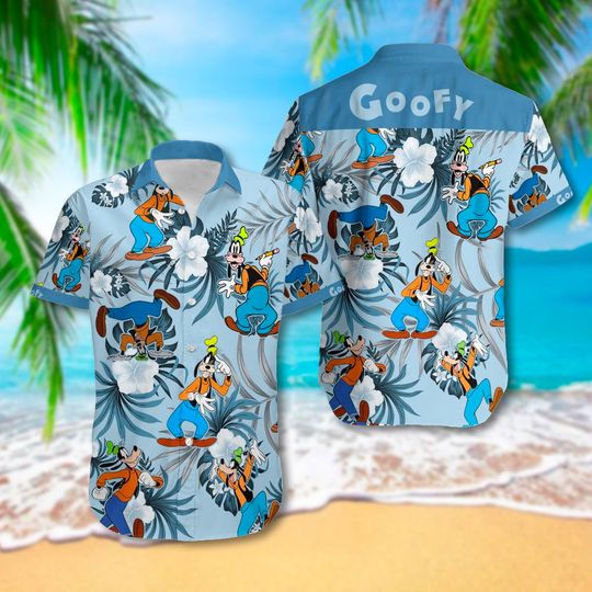 Iconic Animated Goof Dog Hawaii Shirt, Cartoon Hawaiian Shirt