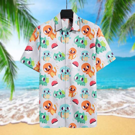 Chibi Cute Hawaii Beach Shirt, Frog Hawaiian Shirt