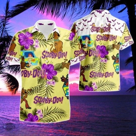 Scooby Doo Hawaiian Shirt, Scooby Doo Button Shirt, Scooby Doo Aloha Shirt