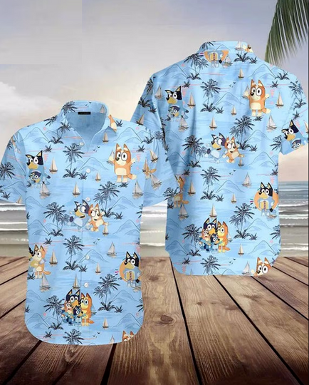 BlueyDad Hawaiian Shirt, BlueyDad Button Shirt, BlueyDad Aloha Shirt