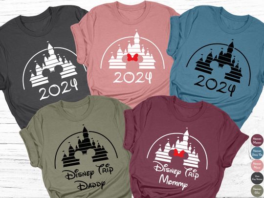 Custom Disney Trip 2024 Shirt, Personalized Disney Family Vacation Shirts