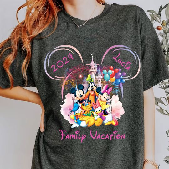 Personalized Family Vacation 2024 Shirt, Disney Mickey Mouse and Friends Shirt