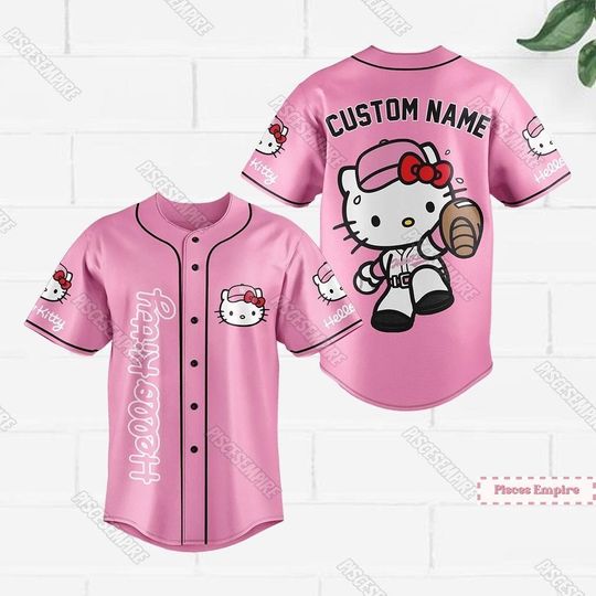 Hello Kitty Jersey Shirt, Hello Kitty Baseball Jersey