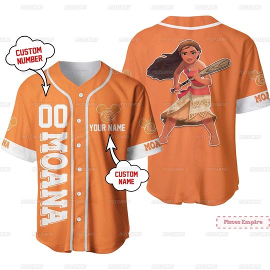 Moana Disney Jersey Shirt, Princess Moana Baseball Shirt