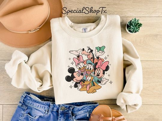 Disney Sweatshirt, Mickey And Friends Sweatshirt, Mickey And Friends Minnie Sweatshirt
