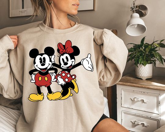 Mickey And Minnie Sweatshirt, Mickey Mouse Sweatshirt, Minnie Mouse Sweatshirt