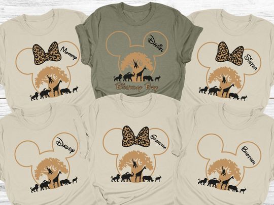 Custom Disney Animal Kingdom Shirts, Safari Family Matching Shirts