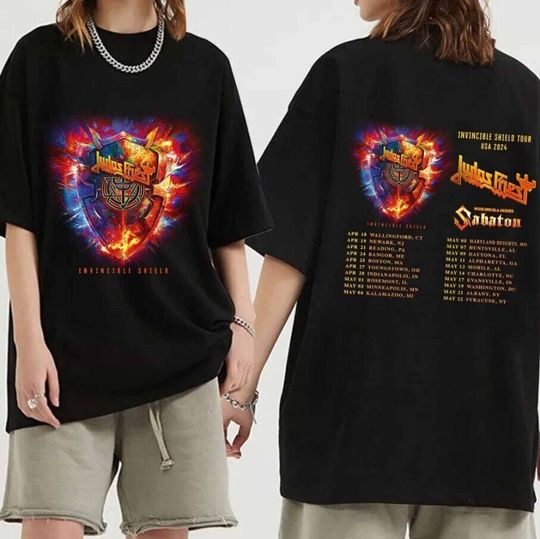 Judas Priest Invincible Shield 2024 Tour Shirt