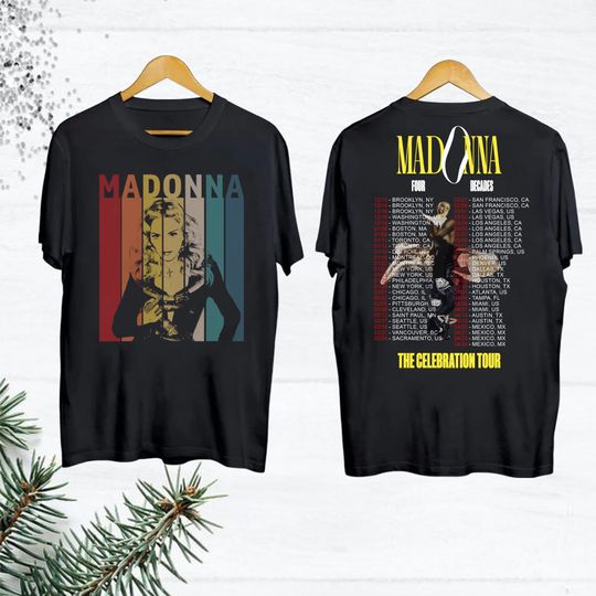 Madonna The Celebration Tour 2024 Shirt, Madonna Double Sided T-Shirt