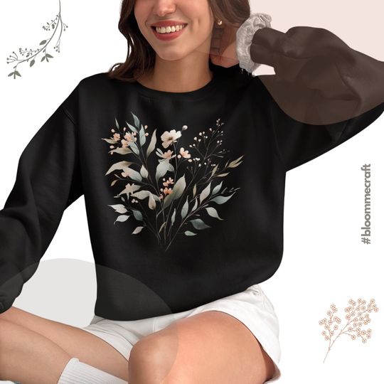 Women's Minimalist Wildflower Sweatshirt