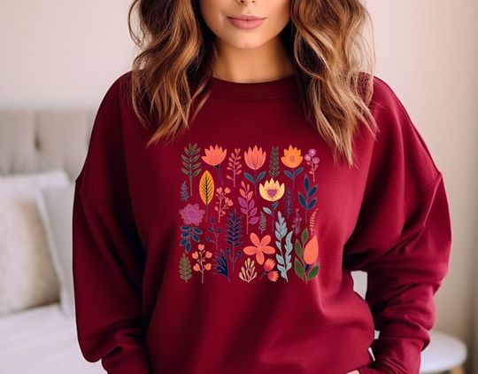 Wildflower Sweatshirt, Wildflower Sweatshirt, Flowers Sweatshirt