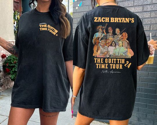 Zach Bryan The Quittin Time Tour 2024 Shirt, Zach Bryan Tour Music Shirt