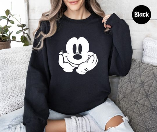 Mickey Mouse Disney Sweatshirt, Mickey Sweatshirt, Disneyland Mickey Sweatshirt