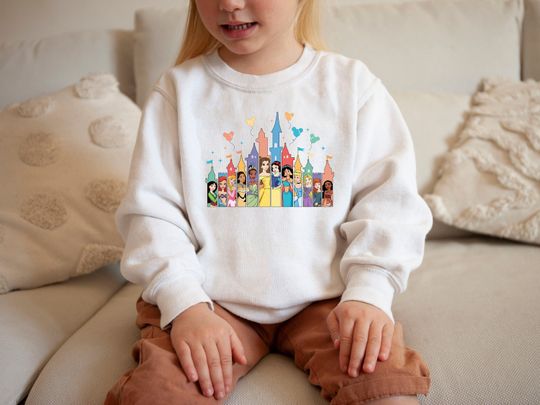 Princess Castle Sweatshirt, Kids Disney Castle, Disney Girl Trip, Princess SSweatshirt