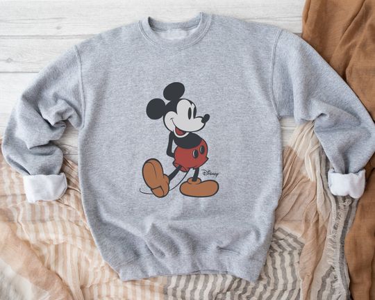 Disney Classic Mickey Mouse Pose Sweatshirt, Mickey Mouse Sweatshirt