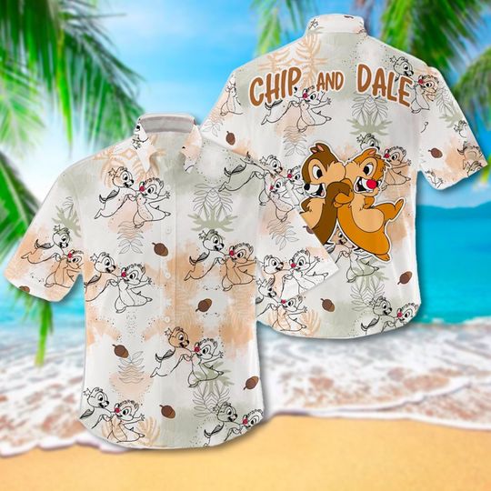 Icon Squirrel Couple Character 3D All Over Printed Hawaiian Shirt