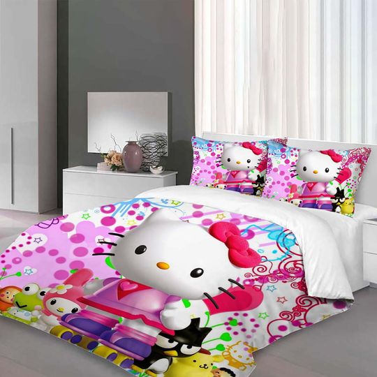 Christmas Hello Kitty Bedding Bedroom, Bedding Set.