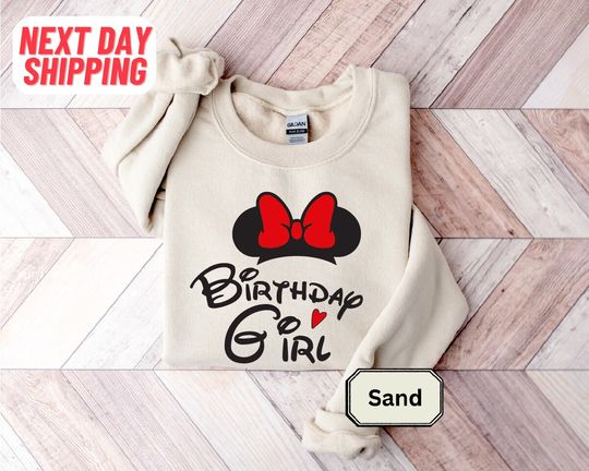 Disney Birthday Sweatshirt, Disney Birthday Girl Sweatshirt, Birthday Squad Sweatshirt