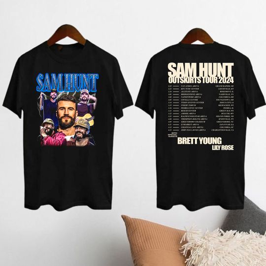 Sam Hunt 2024 Concert Shirt, 2024 Outskirts Tour Sam Hunt T-Shirt