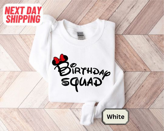 Mickey Minnie Birthday Sweatshirt, Disney Castel Birthday Sweatshirt