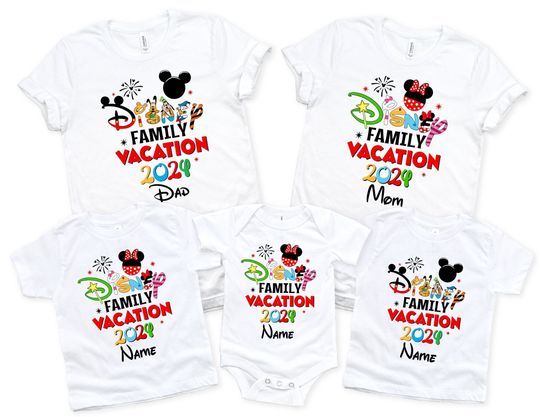 Disney Family Vacation 2024 T-shirt, Family 2024 Shirt, Custom Family