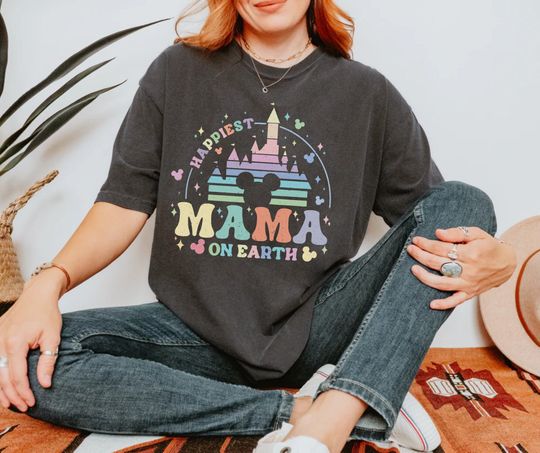 Disney Happiest Mama On Earth Shirt, Disney Mom Shirt, Retro Disney Mama