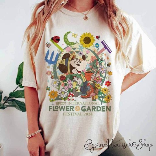 Vintage Mickey Epcot International Flower and Garden Festival 2024 Shirt