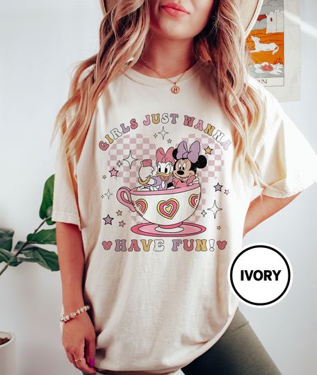 Retro Disney Minnie Daisy Summer Shirt, Vintage Girls Just Wanna Have Fun