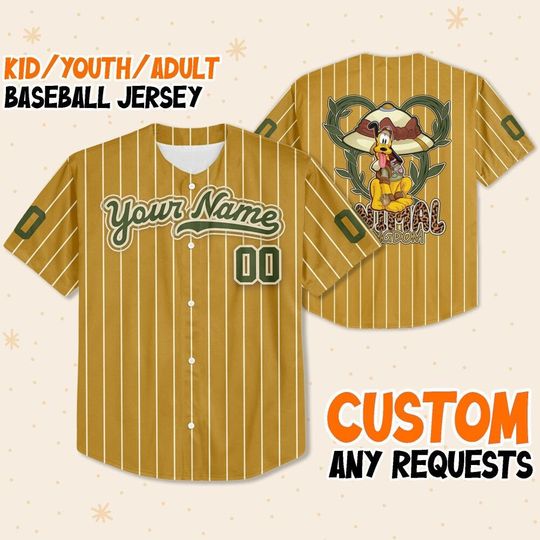 Personalized Disney Duck Donal Animal Kingdom Baseball Jersey