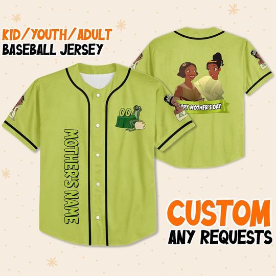 Personalized Disney Tiana Princess Baseball Jersey