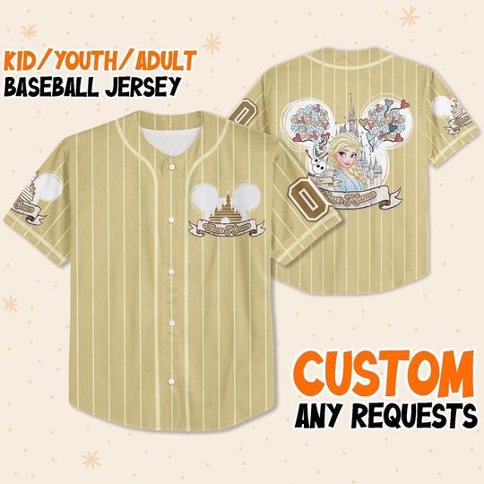 Personalized Disney Princess Elsa Baseball Jersey