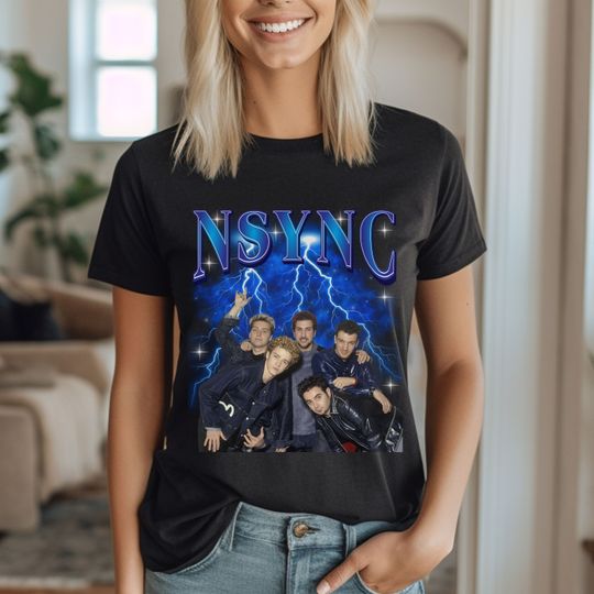NSYNC 90s Vintage Rap Bootleg Design Shirt, Retro Boy Band Graphic TShirt