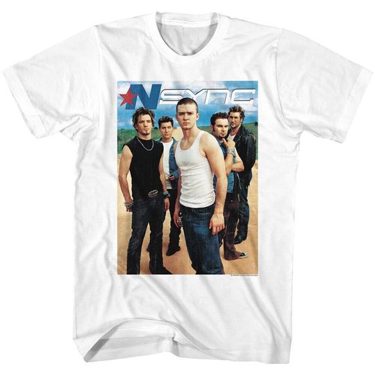 NSYNC Colored Picture Logo White Shirts