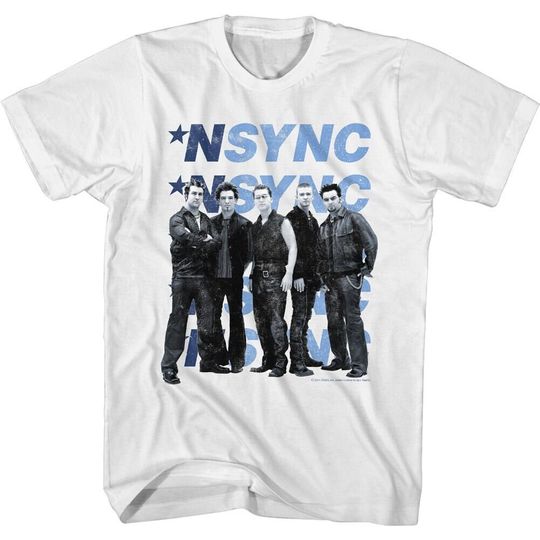 NSYNC Picture Logo White Shirts