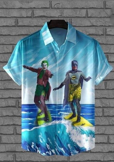 Batman And Joker Hawaiian Shirt, Superhero Aloha Shirt