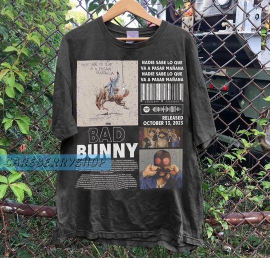 Bad Bunny Vintage 90s T-shirt, Bunny Bootleg Rap Shirt, Most Wanted 2024 Tour Tshirt