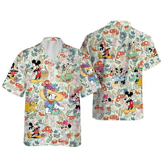 Mickey And Friends Happy Easter Day Disney Hawaiian Shirt, Disney Aloha Shirt