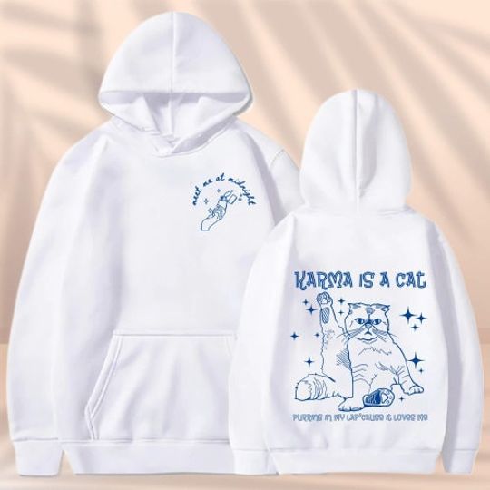 Taylor Karma Is a Cat Hoodie: Embrace the comfy and fashionable