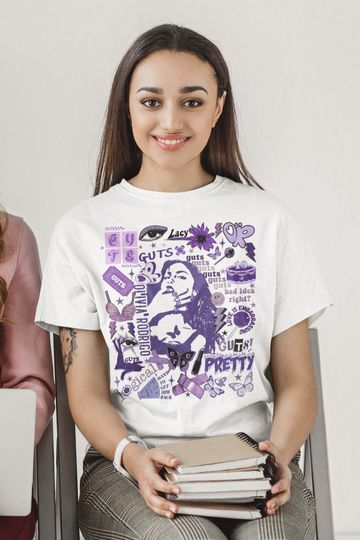T-Shirt Olivia Rodrigo GUTS Tour 2024 Music Artist Graphic Tee