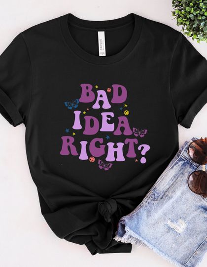 Bad Idea Right Shirt, Olivia Rodrigo, Olivia Guts Tour Shirt